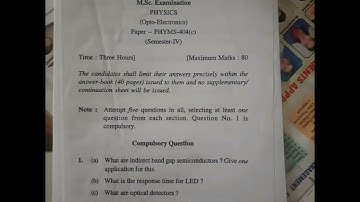 m.sc physics 4th sem final question paper hpu