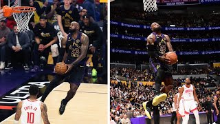 Every Angle of LeBron James Reverse Windmill vs Rockets