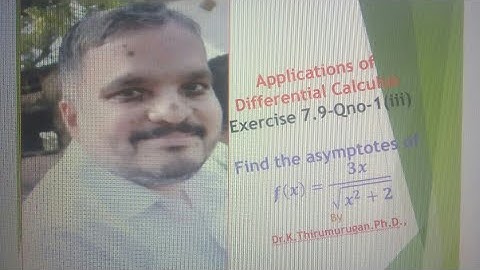 Class12|EX7.9-1(iii)|Find the asymptote of f(x)=3x/√(x^2+2)|Alternative method