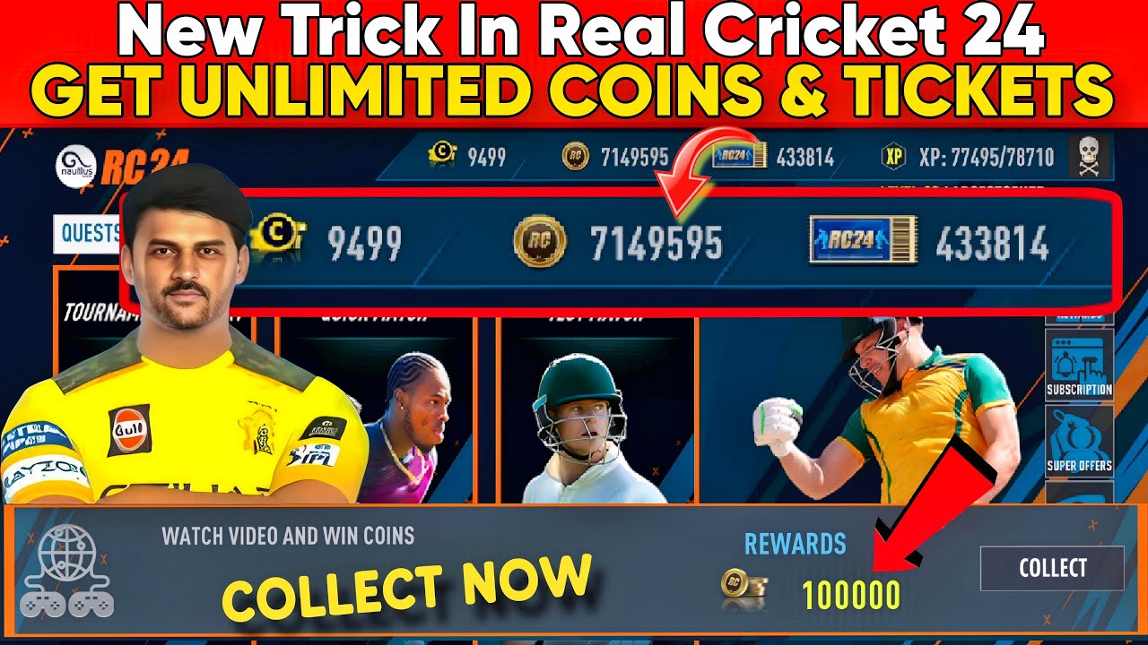 How To Get Unlimited Coins & Tickets In Real Cricket 24 | RC24 ...