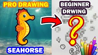 How To Draw A Seahorse Step By Step For Beginners - Easy Step By Step Drawing