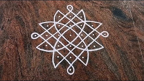 Creative 6 x 6 dots sikku kolam | simple kambi kolam  | SathyaSelva Arts
