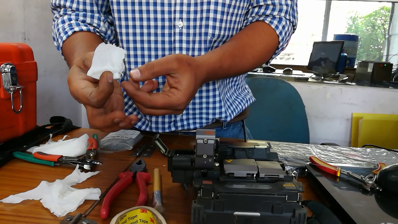 How to splice optic fiber cable (marathi) YouTube