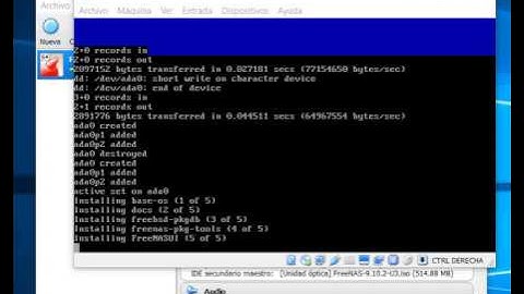 Instalacion FreeNas