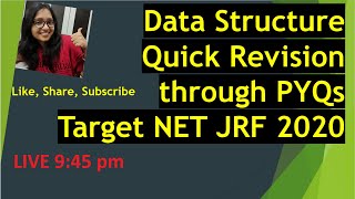 Data Structure & Algorithm Quick Revision -Day 2 || Quick Revision Course-UGC NET Computer Science