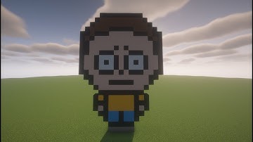 Minecraft: Pixel Art MORTY From RICK AND MORTY (Tutorial)