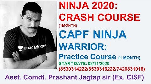 NEW ONLINE CRASH & PRACTICE COURSE by Asst. Comdt. Jagtap sir (8530314222/8530316222/7420831018)