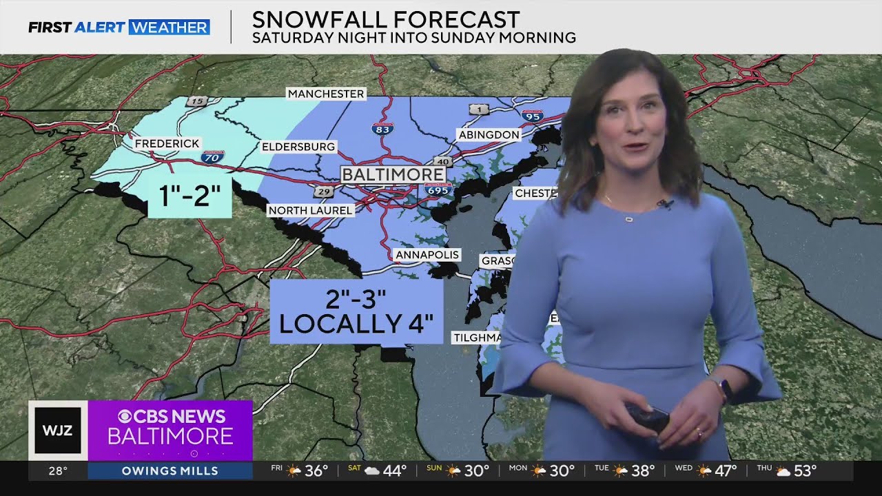 Chance of heavy snow in the forecast for Maryland this weekend - YouTube
