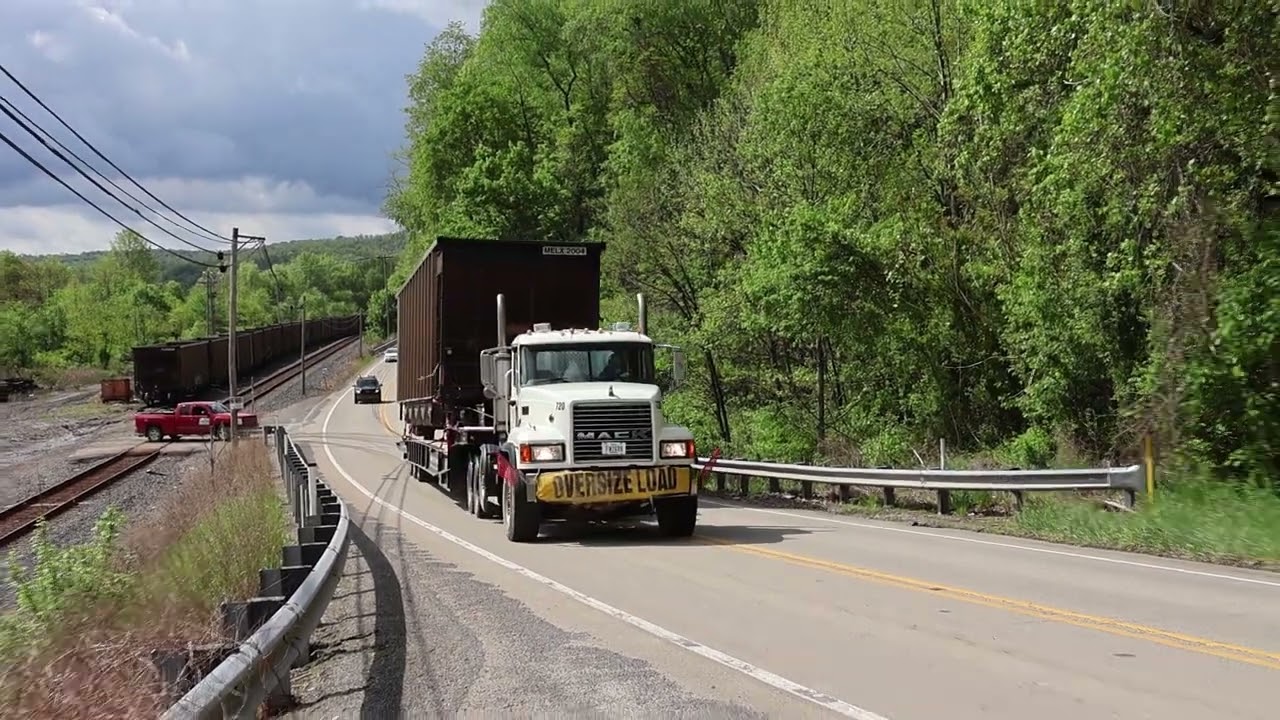 "new" hopper cars for Cumberland Mine RR being loaded part two