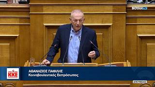 Άστραψε και βρόντηξέ ο Θανάσης Παφίλης στη βουλή για τον πόλεμο !