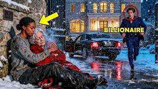 A Billionaire Is Shocked to See His Mother Leaning on a Homeless Girl, He Rushes Over and Freezes