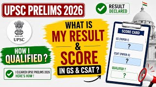 How I Cleared UPSC Prelims 2026 in My Attempt | Score Analysis ! UPSC prelims 2026