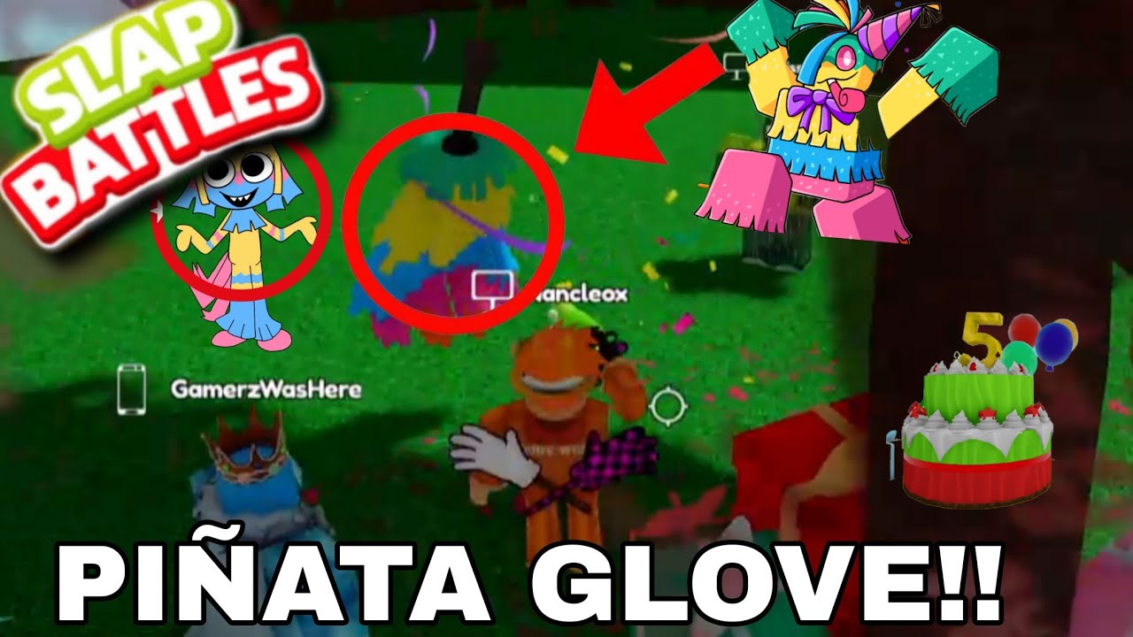 [REAL] HOW TO GET PIÑATA GLOVE & BIRTHDAY BASH BADGE | Slap Battles Roblox 