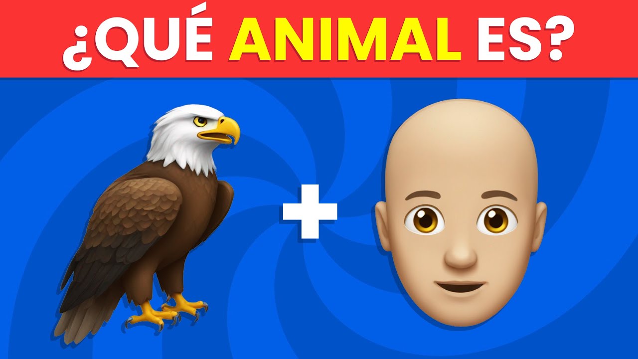 Adivina 50 ANIMALES por los EMOJIS 🦈➕🔨| ¿Cuántos ANIMALES Conoces? 😎✅