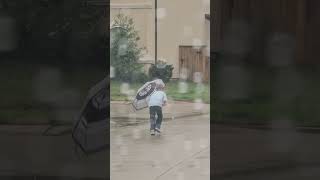 Give Grayson An Umbrella And He Does Everything, But Use It For Rain