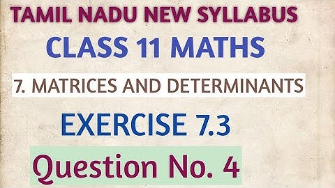 #11thMaths EXERCISE 7.3. QUESTION NO. 4. TAMIL NADU NEW SYLLABUS SAMACHEER. FACTOR THEOREM