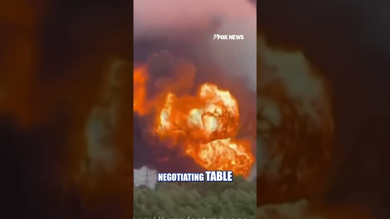 Ukrainian drone STRIKES critical Russian oil facility #shorts #us #news #foxnews #Russia #Ukraine