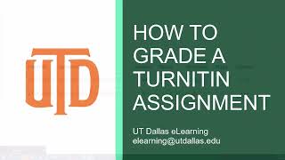 How to Grade a Turnitin Assignment