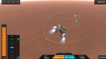 Landing curiosity rover on Mars in Simple Rockets 2 Android
