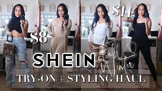 HUGE SHEIN FALL TRY ON HAUL + STYLING | 20+ ITEMS | SHEIN DESIGNER DUPES | BADDIE ON A BUDGET