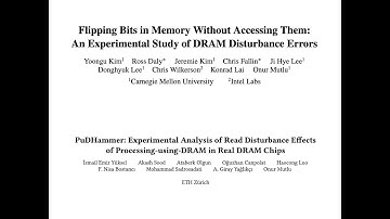 Seminar in Comp. Arch. - S8: Flipping Bits in Memory Without Accessing Them & PuDHammer (Fall 2025)