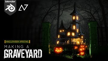 Creating A Graveyard in Blender 3D | Blender 3D (Timelapse)