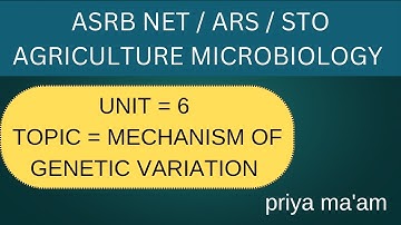 Mechanism of genetic variation for asrb net agriculture microbiology #asrbnet2025 #asrb #asrbnet