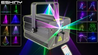 DJ RGB лазерный проектор с анимацией ESHINY G1N8 laser projector with animation