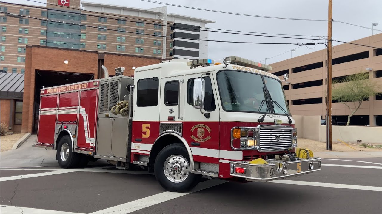 Engine 5 Responding Code 3 [Phoenix Fire Dept.] - YouTube
