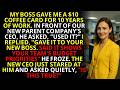 My $10 Coffee Card Exposed My Boss's Fraud To The New CEO _ Corporate Revenge