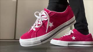 Converse One Star red - ON FEET - YouTube