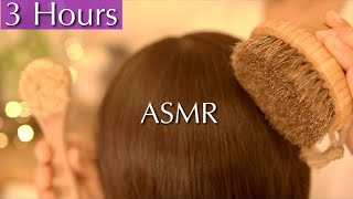 3 Hours of Peaceful Hair Brushing for Stress Relief, Deep Sleep | No Talking