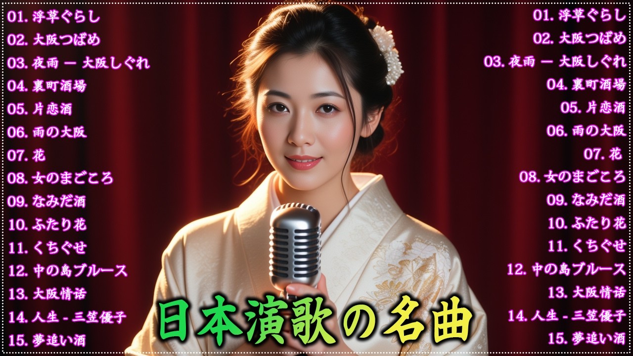 日本演歌 の名曲 メドレー懐メロ歌謡曲 ♪🌸♪ 20古くていい曲
