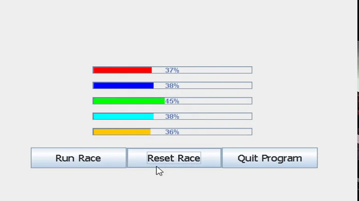ACP Horse Race project using multithreading and graphical user interface in Java