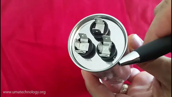 35+5 MFD 370  440 VAC Round Dual Run Capacitor 35/5/440v 35/5/440