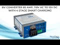 RV Converter 85 Amp, 110V AC to 12V DC With 4 Stage Smart Charging
