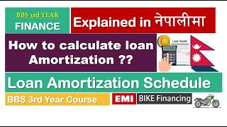BBS 3rd Year Finance Old Course | Chapter 3 Time Value of Money |  Loan Amortization Schedule