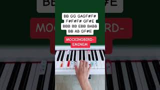 Mockingbird - Eminem (Piano Tutorial) #mockingbirdeminem #easypianotutorial #pianoshorts