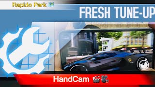Asphalt 8 - Handcam 🖐 Fresh Tune_Up 🏆 Aston Martin One 77 🗺 Rapido Park 🏃 screenshot 3