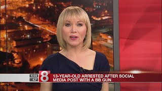 13-year-old arrested after post shows him holding gun