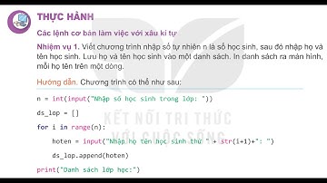 Tin 10 bài 24 Xâu kí tự thực hành NHIỆM VỤ 2 sgk trang 121 | GV: Hồ Vĩnh Cường