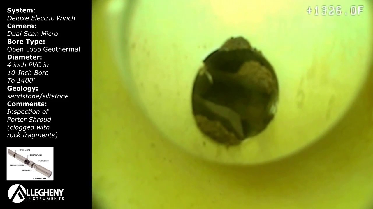 GeoVISION Borehole Video Inspection of 1400' Open Loop Geothermal Well