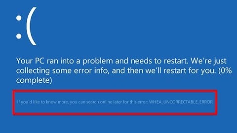How to fix whea_uncorrectable_error|Blue screen error on windows 8/8.1/10