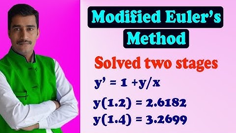 Solved in two stages using Modified Euler