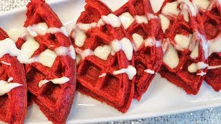 red velvet waffles homemade and delicious christmas brunch chef lorious
