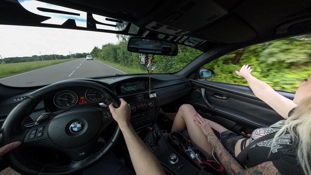 POV Driving BMW E92 with beautiful girl in Czech countryside 4K