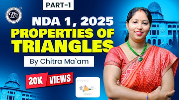 Properties of Triangles For NDA || Class 1 | NDA Exam DMU MATH | Chitra Mam I The Tutors Academy