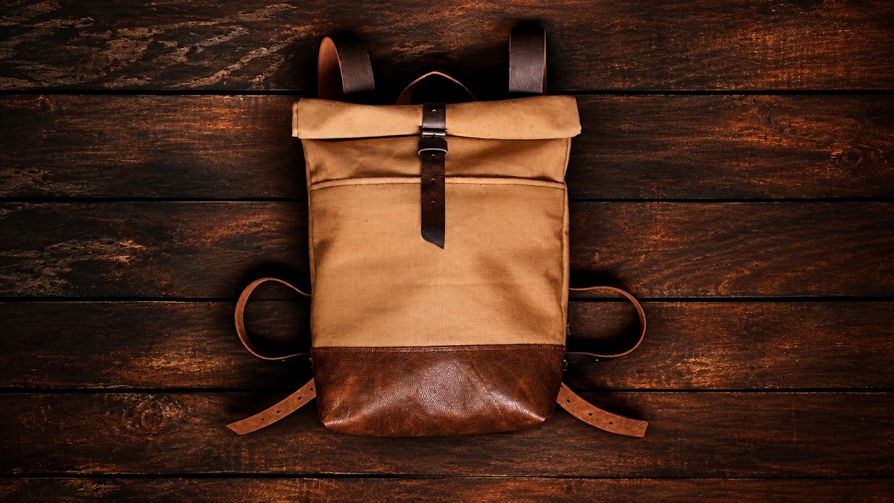 I Made This Bag Entirely by Hand | Leather & Canvas Backpack