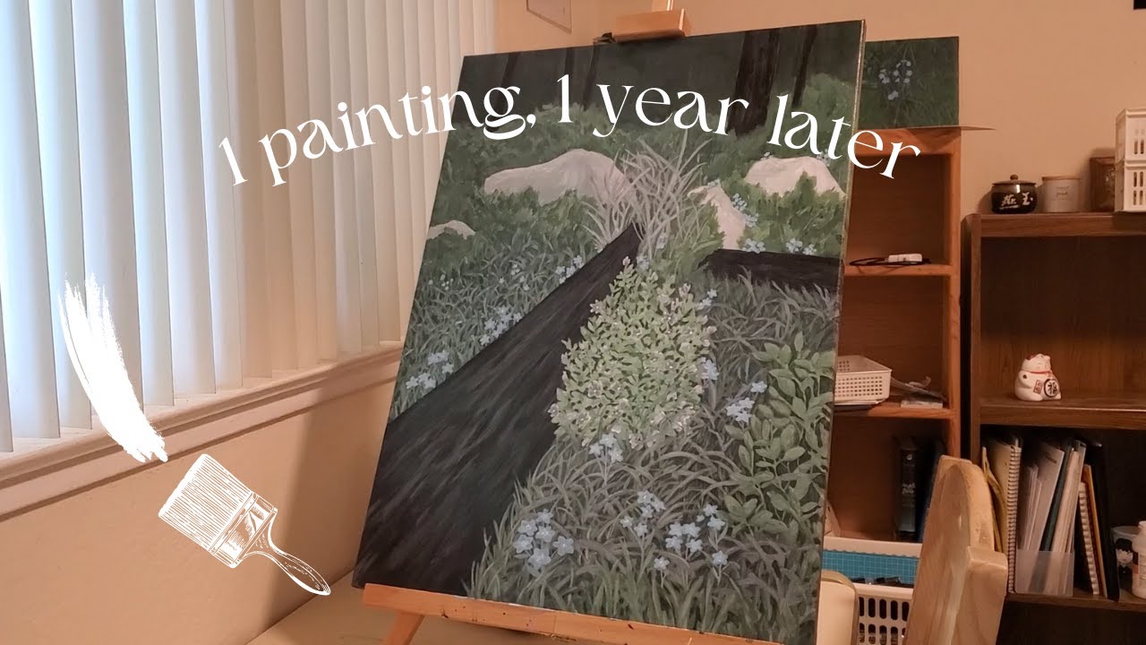 painting the rebirth of a forest (my year long process) - YouTube