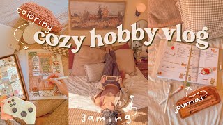 cozy hobby vlog🧶✏️- crochet, sticker by number & more activities!